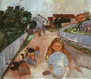 Edvard Munch Street in Asgardstrand oil painting reproduction